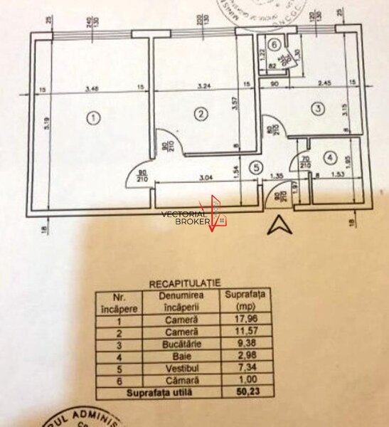 TRAPEZULUI METROU / 2 CAMERE  DECOMANDAT / FARA BALCON